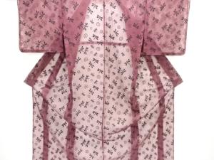 紗トンボ模様織り出し着物